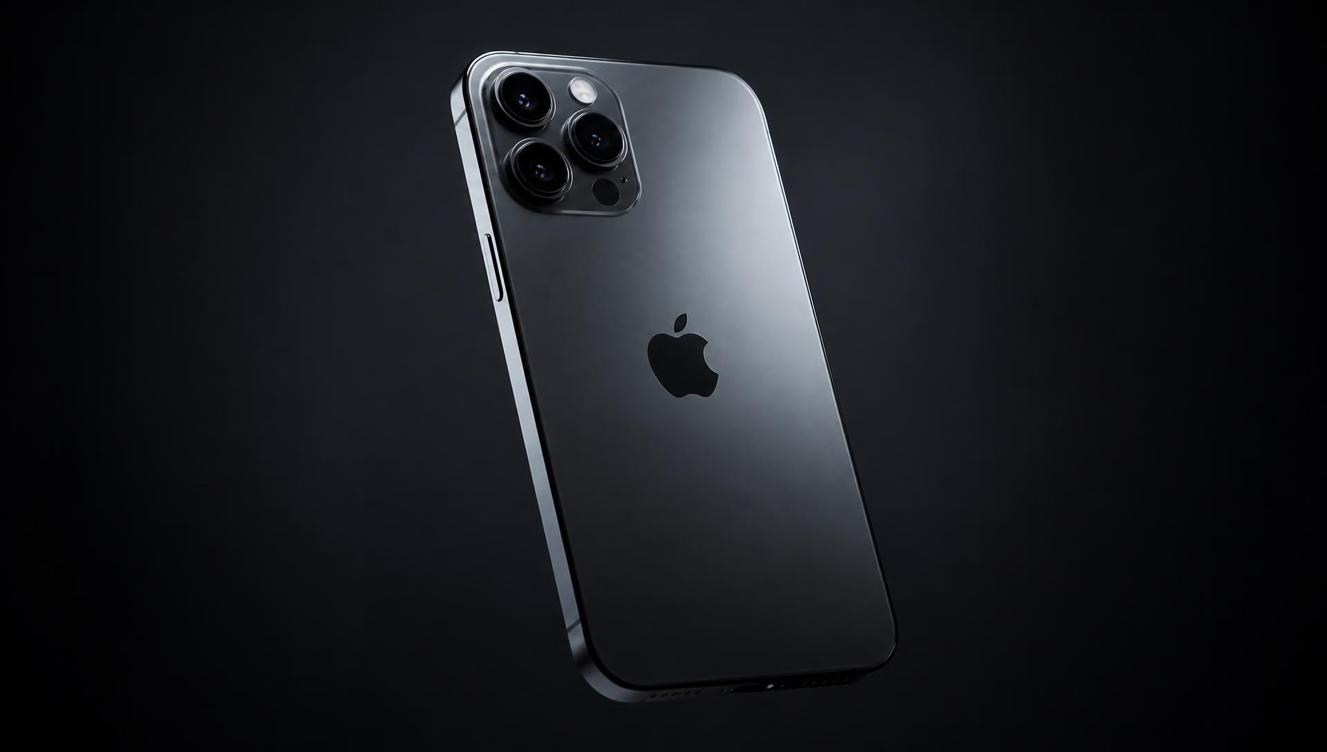 iPhone haut de gamme sur fond sombre